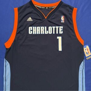 Rare NWT Adidas Lance Stephenson Charlotte Bobcats #1 Navy Blue Jersey Youth XL